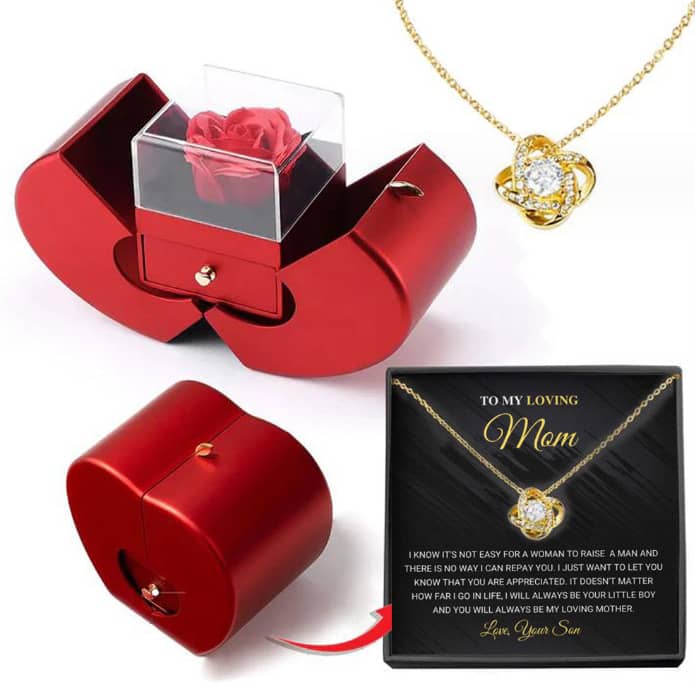 Eternal Rose Box with Necklace