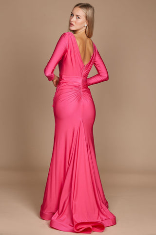 fuchsia pink bridesmaid dress
