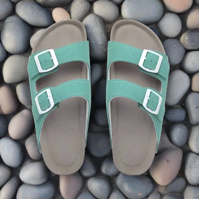 green sandals for women