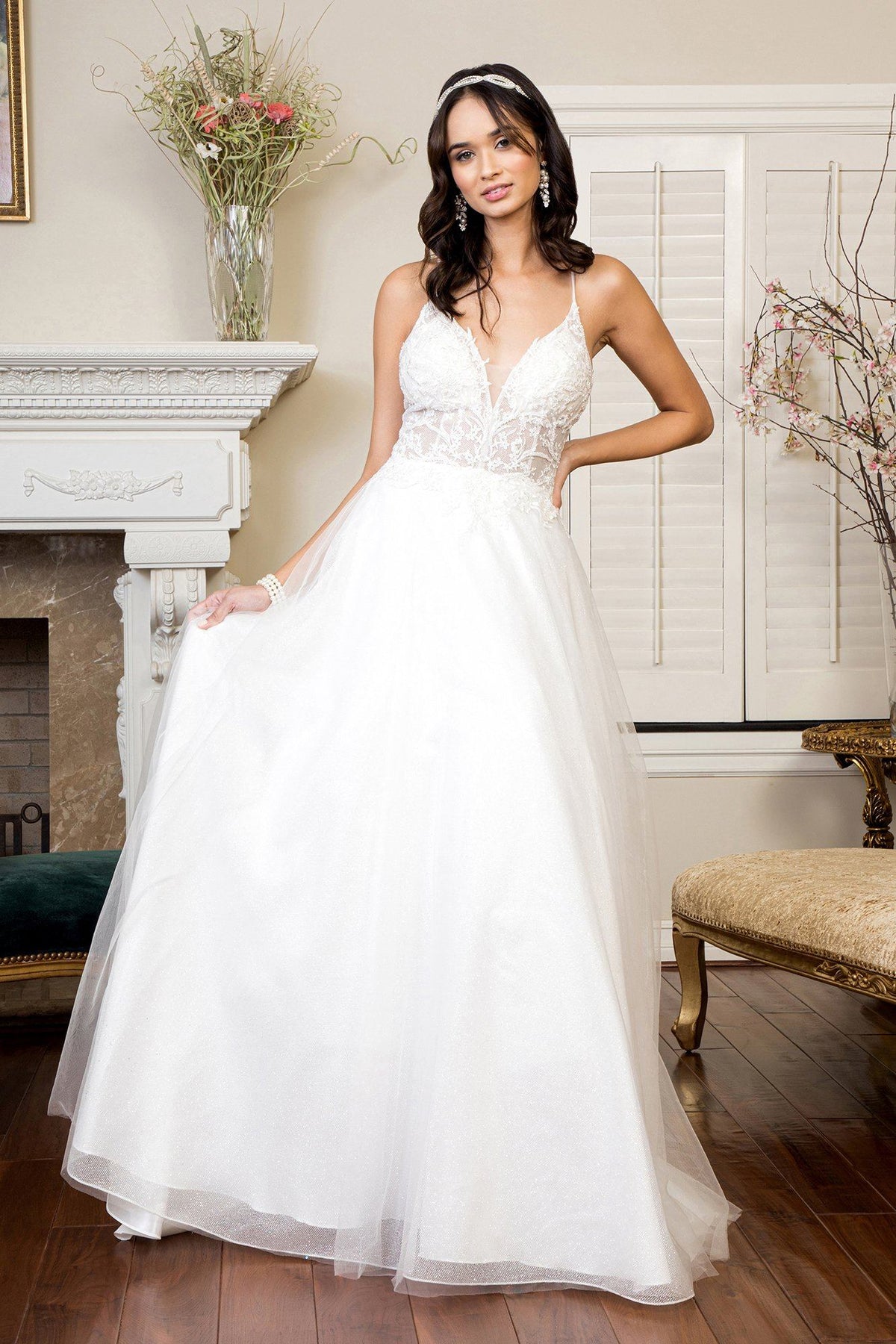 lace corset wedding dress