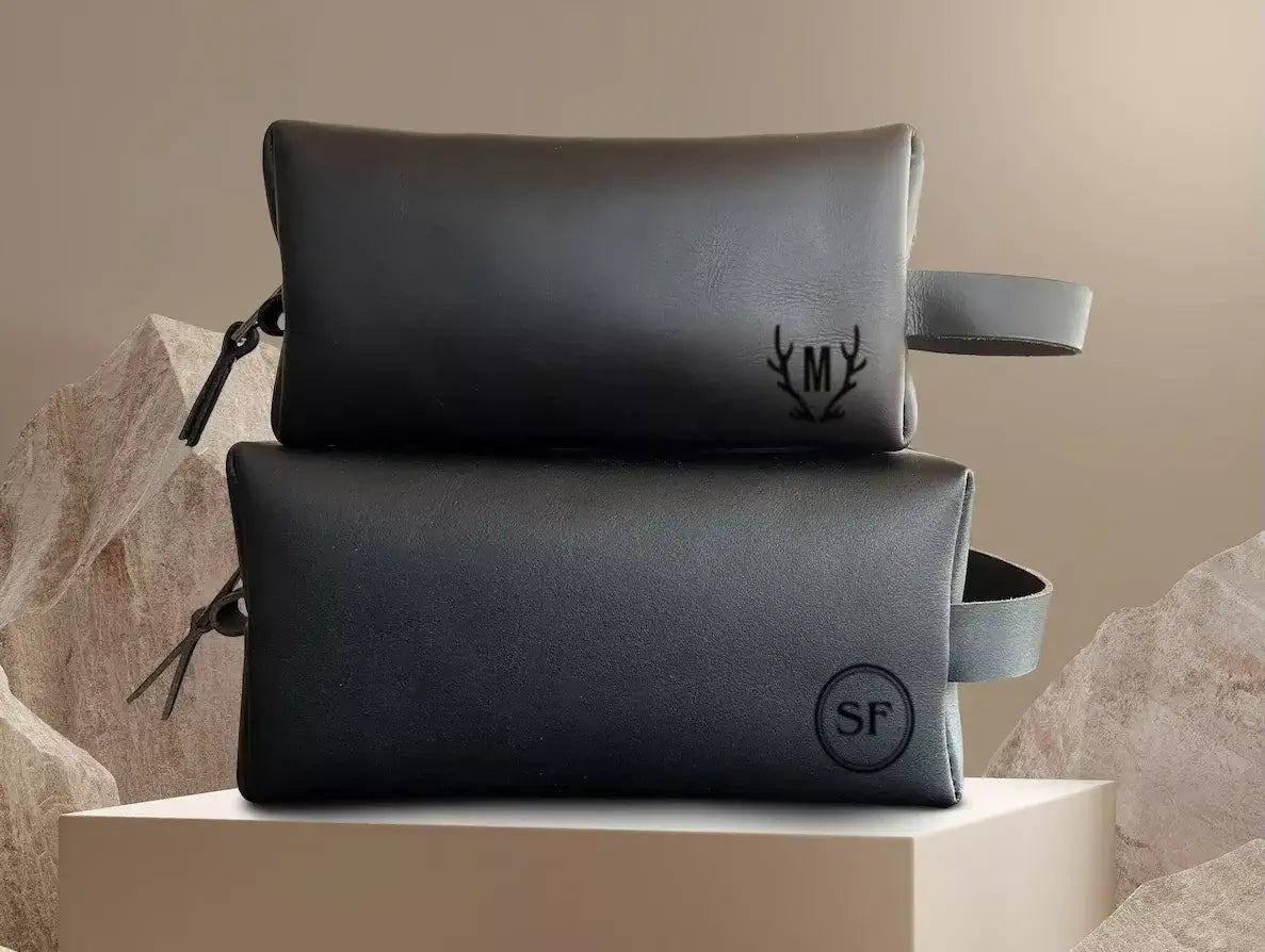 Custom Leather Toiletry Bag
