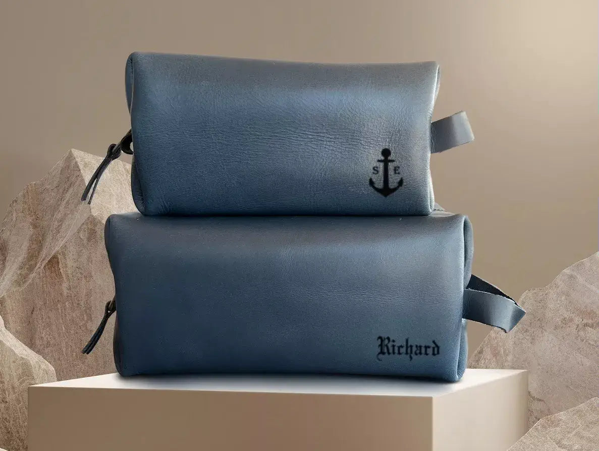 Custom Leather Toiletry Bag