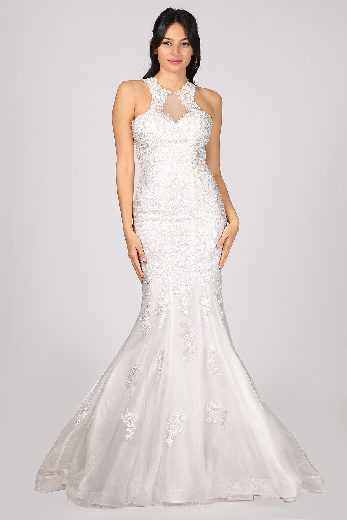 sleeveless sheath wedding dress