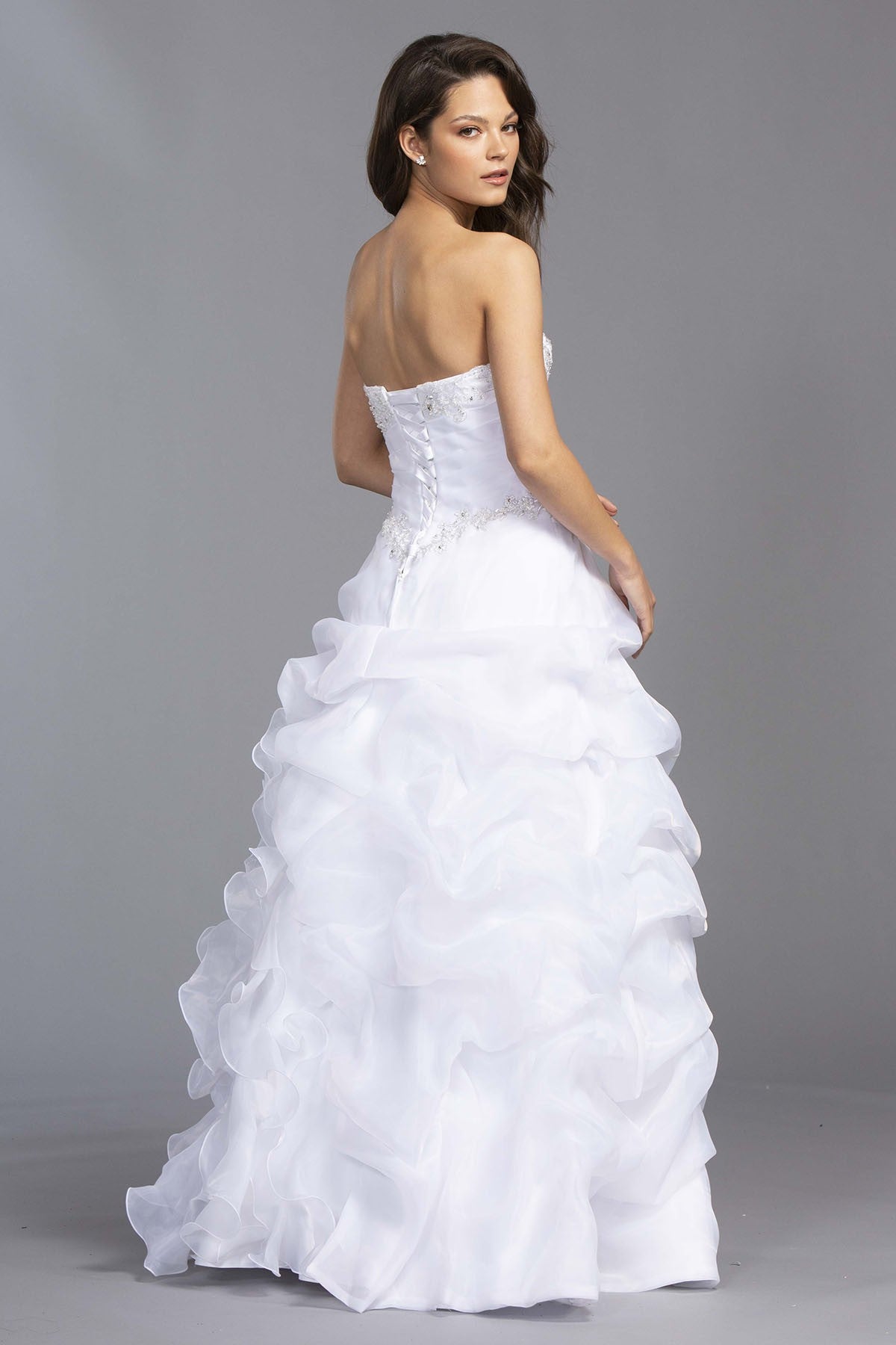 strapless fitted bridal gown