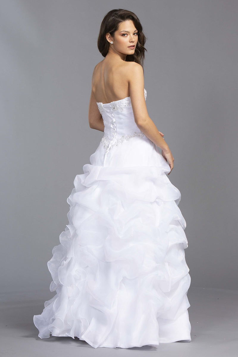 strapless fitted bridal gown