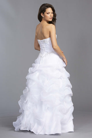 strapless fitted bridal gown