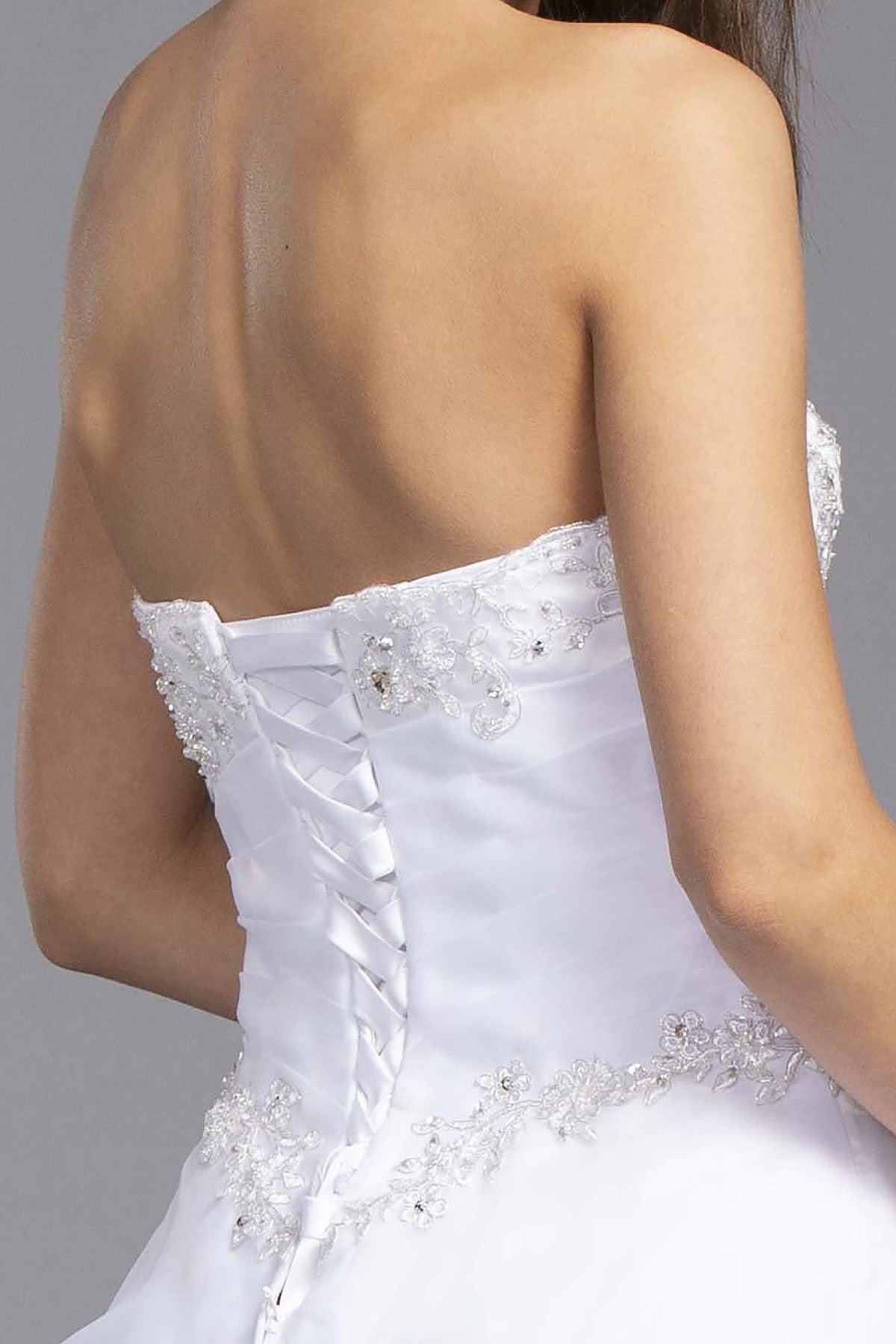 a-line strapless wedding dress