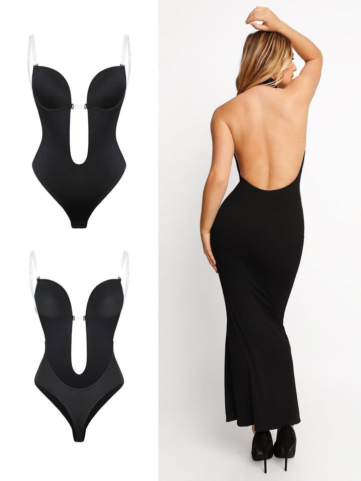 Backless U Plunge Thong Shapewear Bodysuit – StyleMissus