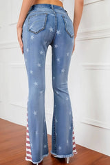 Stars & Stripes Flare Jeans