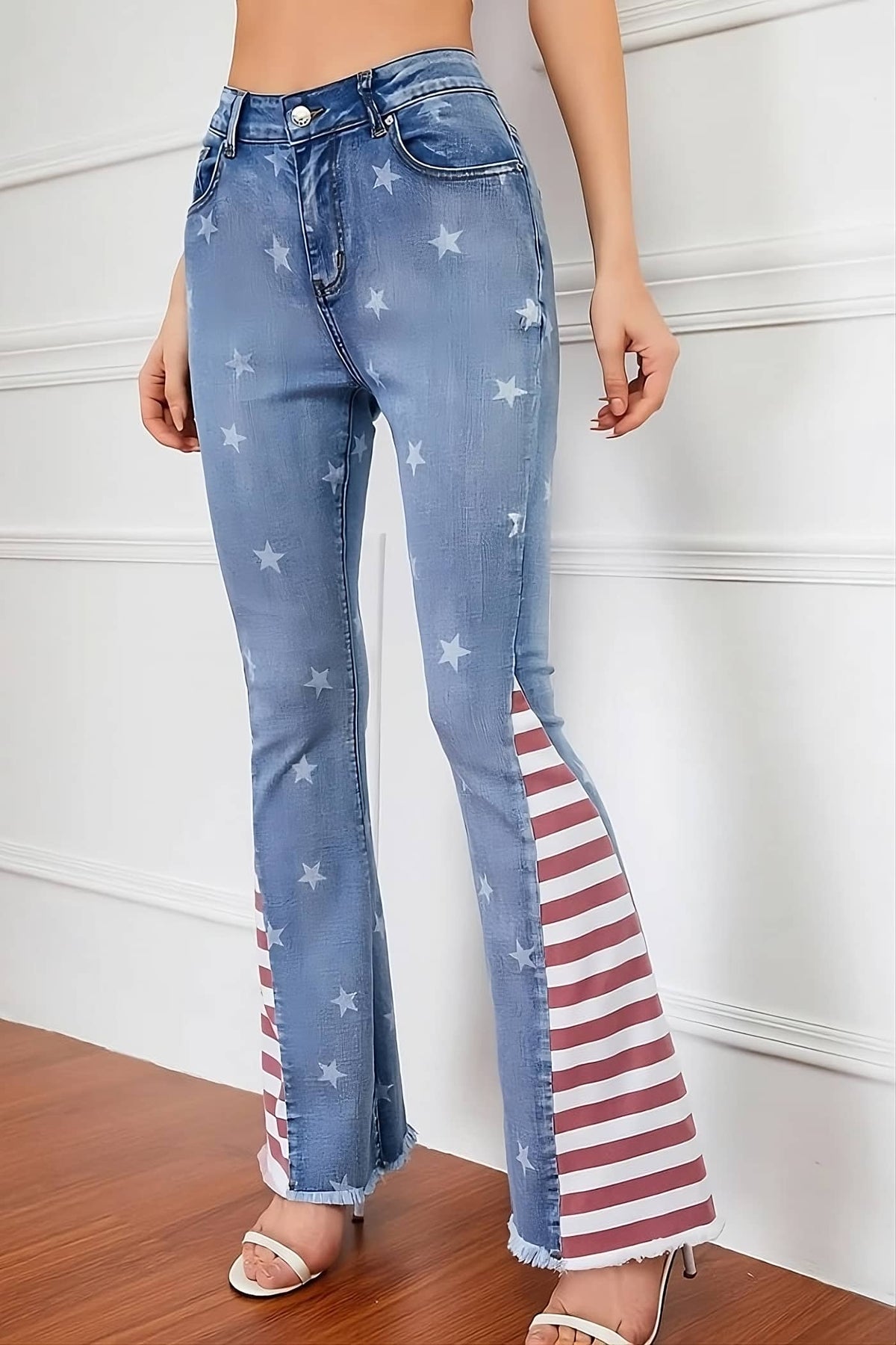 Stars & Stripes Flare Jeans
