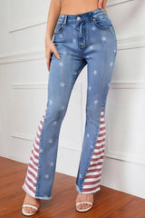 Stars & Stripes Flare Jeans