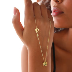 virgo gold necklace