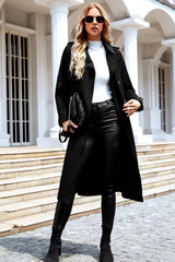 womens black trench