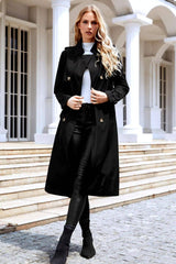 womens black trench