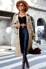 Long Fitted Trench Coat