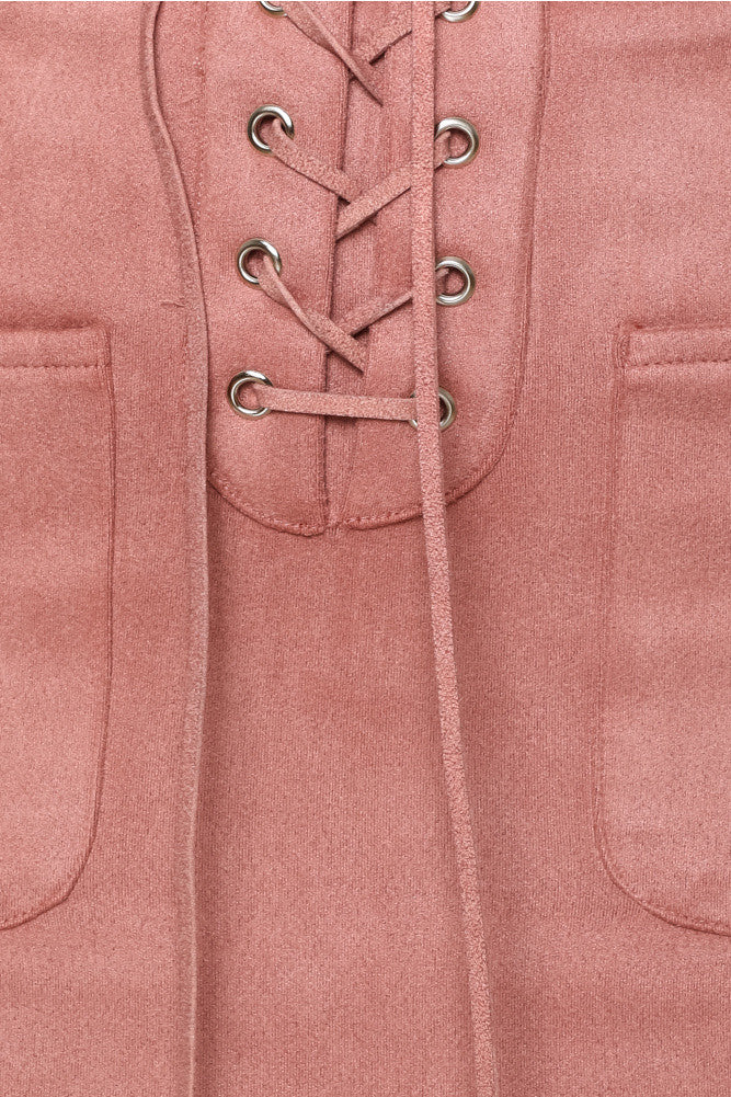 Simply Blush Suede Skirt