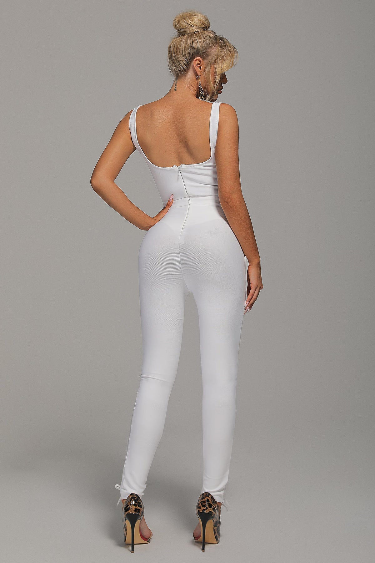 Aurora Lace-up Eyelet Jumpsuit