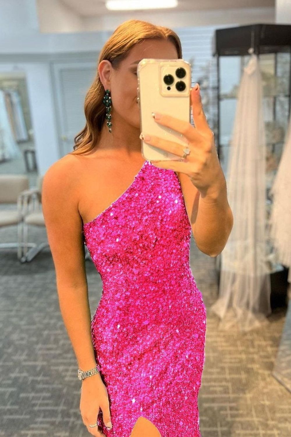 Raquel One Shoulder Evening Dress