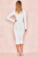 white bandage dress (back)