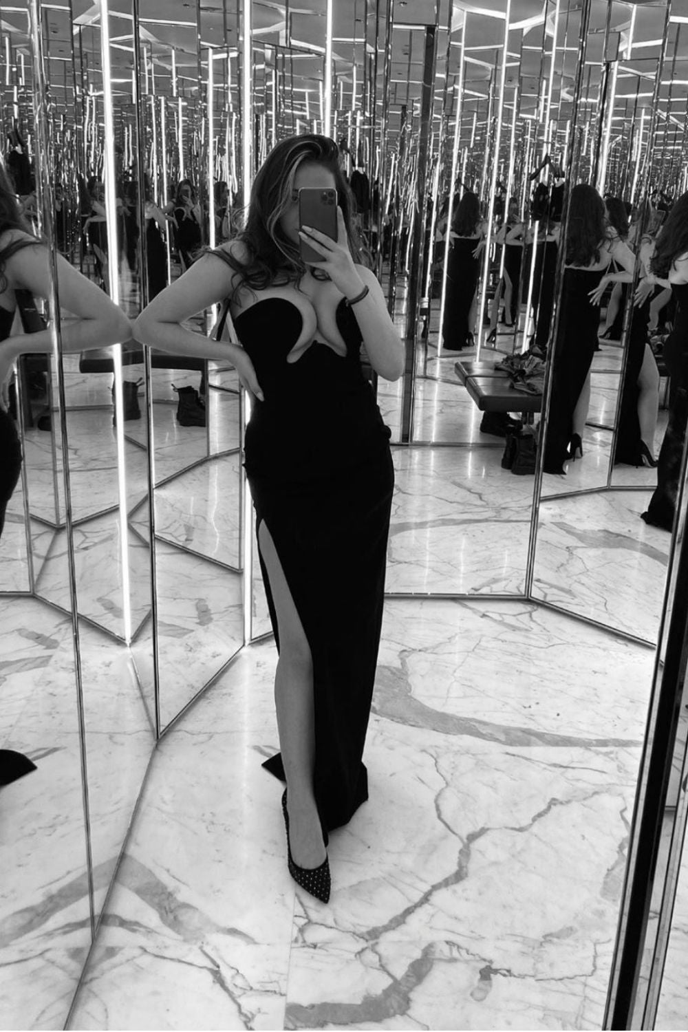 Aphrodite Black Maxi Bandage Dress