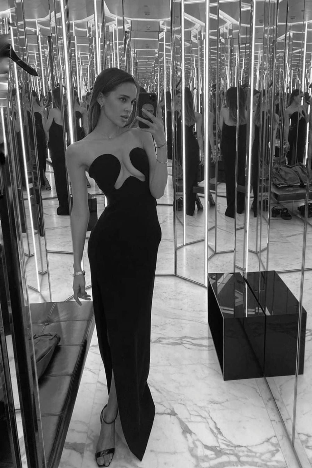Aphrodite Black Maxi Bandage Dress