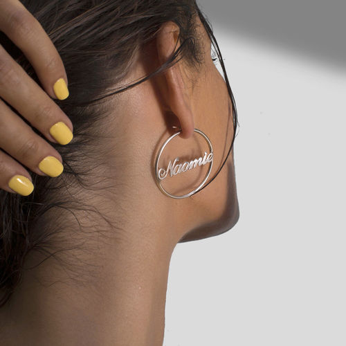 Personalized Hoop Name Earrings