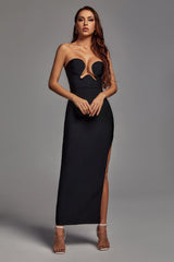 Aphrodite Black Maxi Bandage Dress