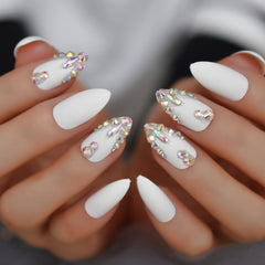 Almond Crystal Nails