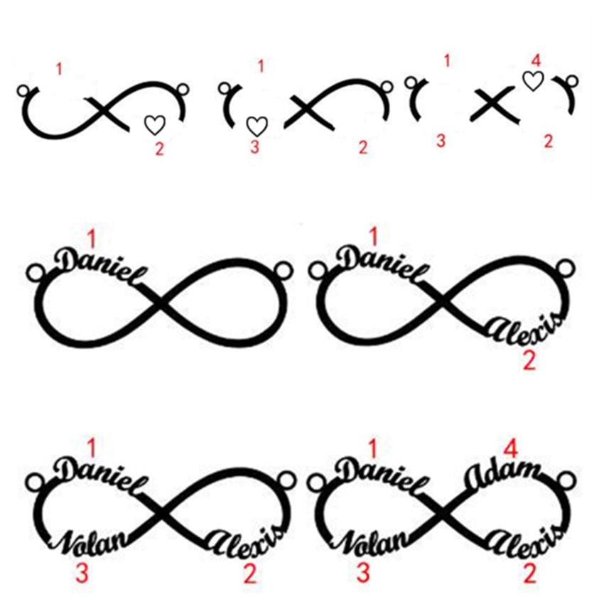 Infinity Love Name Necklace