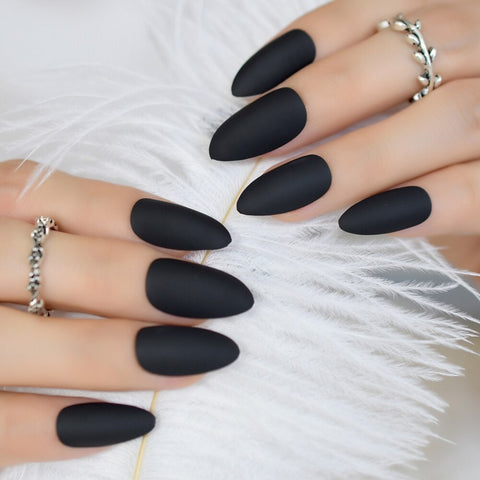 Black Almond Press on Nails