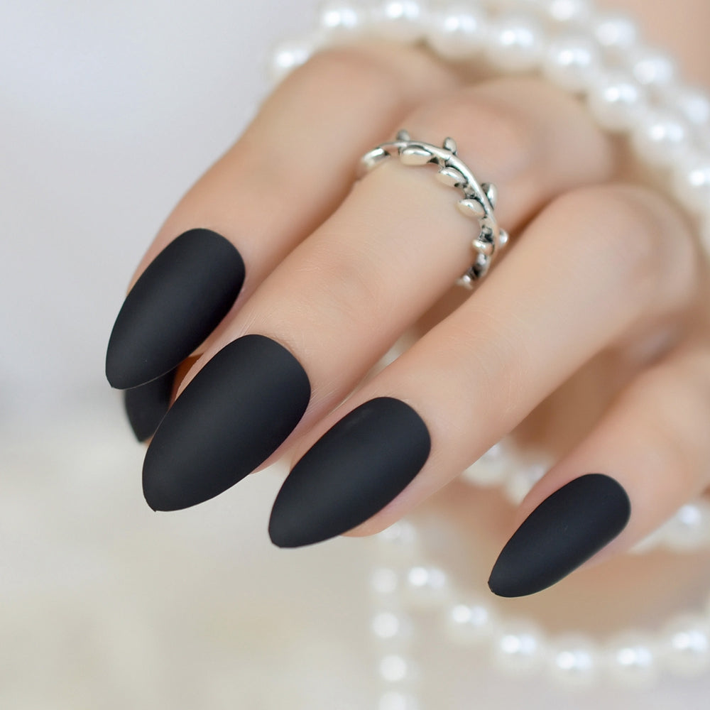 Black Almond Press on Nails