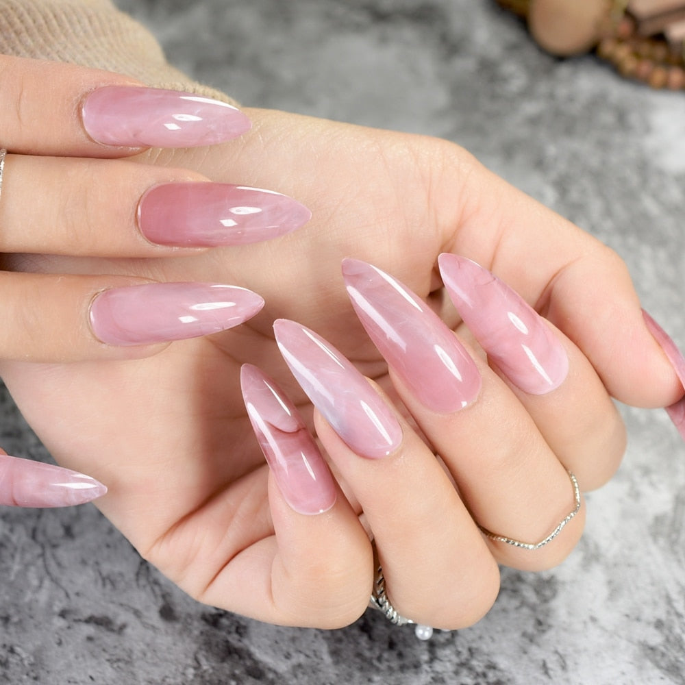 40 Flawless Marble Nails Trending in 2024 + How to Do