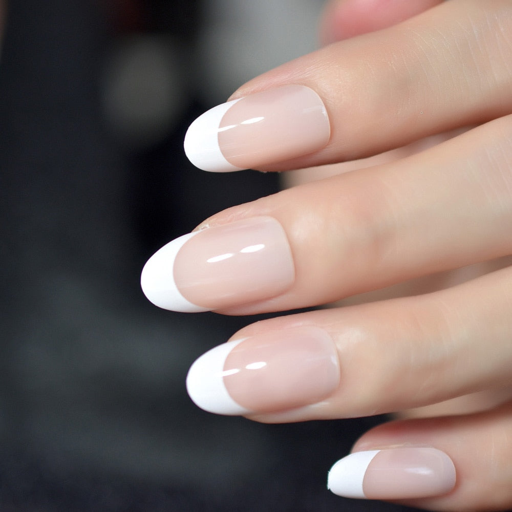 White Tip Nail Design Pink Background Stock Photo 1700305126 | Shutterstock