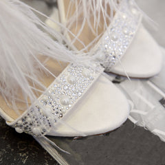 Belle of The Ball Rhinestone Feather Heels