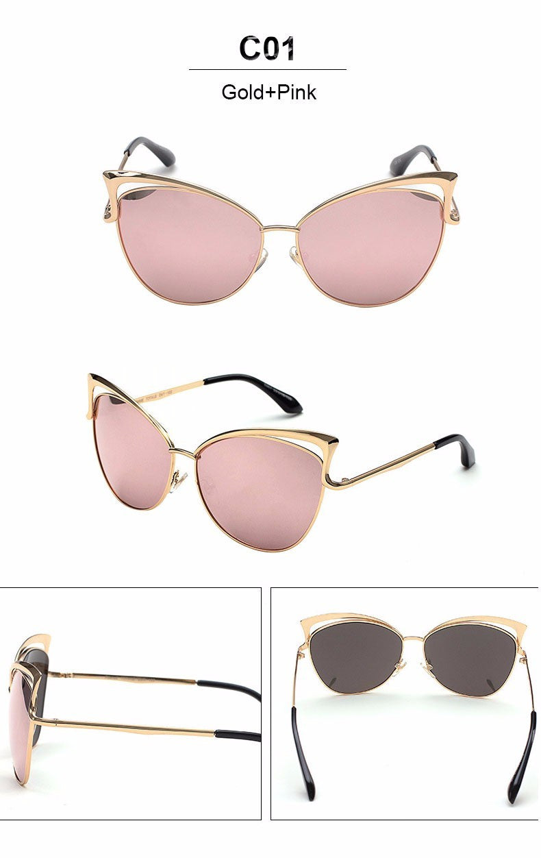 Mirrored Cat Eye Sunglasses