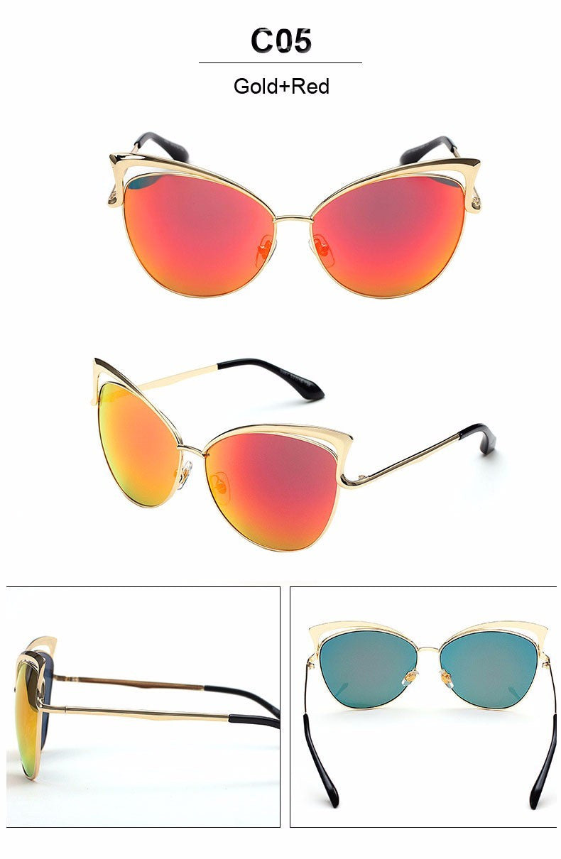 Mirrored Cat Eye Sunglasses