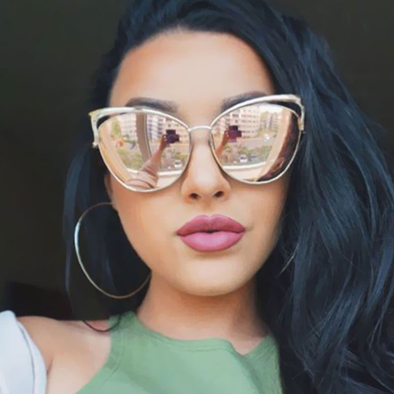 Mirrored Cat Eye Sunglasses