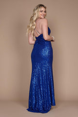 sparkly blue prom dress